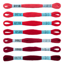 Нитки для вышивания Gamma набор мулине " СПЕКТР" 100% хлопок 7 x 8 м cherry