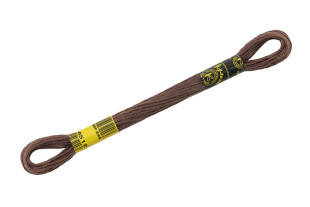 Нитки для вышивания " ПНК им. Кирова" мулине 100% мерсеризованный хлопок 8 м №6512 т. коричневый