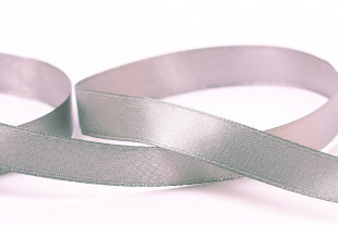 Лента атласная 12 мм ( 1/2 ") "Gamma" №054 т.серый 33 метра