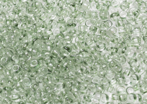 Бисер Чехия круглый 10/0 50 г 01263 прозрачный бледный дымчатый зеленый зольгель окрашенный